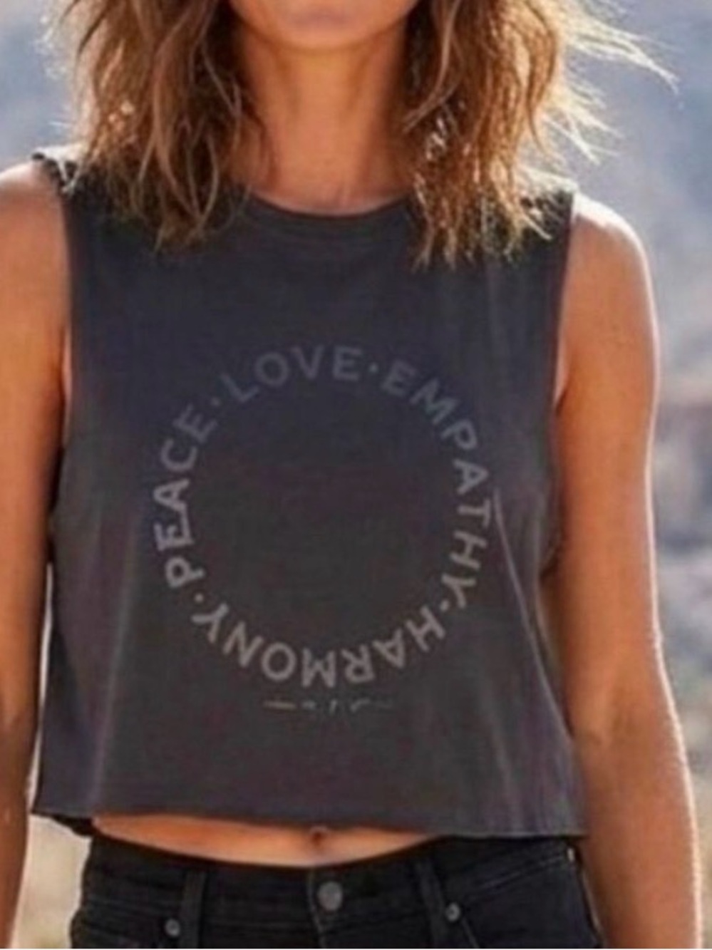 Spiritual Gangster Harmony Callie Crop Top Large
